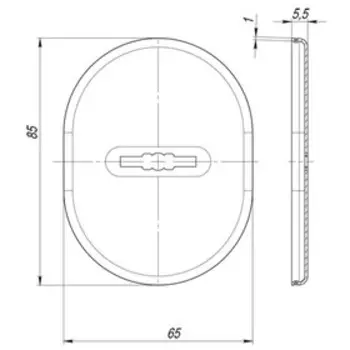 Декоративная накладка Fuaro ESC 475 GP, на сувальдный замок, цвет латунь