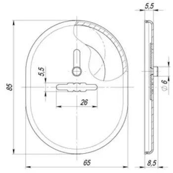 Декоративная накладка Fuaro ESC 476 GP, на сувальдный замок, с шторкой, цвет латунь