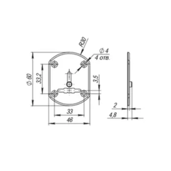 Декоративная накладка Punto ESC021/1-SS, со шторкой, нержавейка, 1 шт.