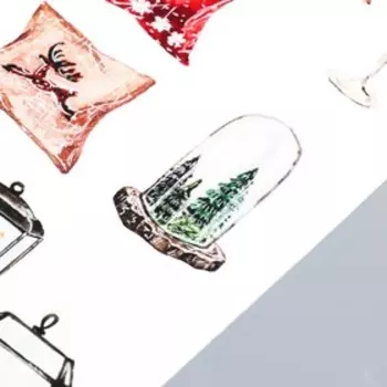 Декоративная наклейка "Домашний уют" белый фон 30х50 см