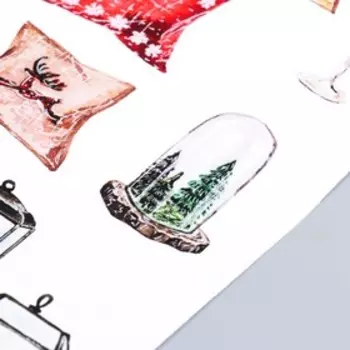 Декоративная наклейка "Домашний уют" прозрачный фон 30х50 см