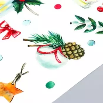 Декоративная наклейка "Ночнички" белый фон 30х50 см