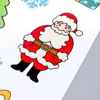 Декоративная наклейка "Подарки" прозрачный фон 30х50 см