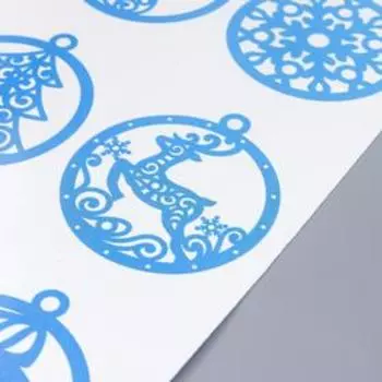 Декоративная наклейка "Подвески" белый фон 30х50 см