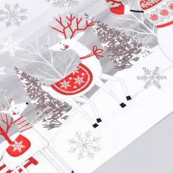 Декоративная наклейка Room Decor "Снеговики на прогулке" 21х53 см