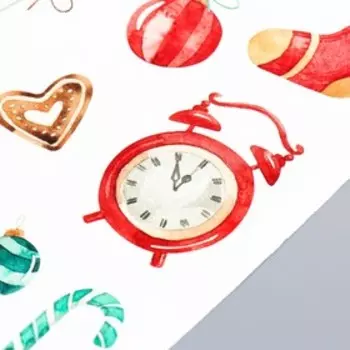 Декоративная наклейка "Украшения 2" белый фон 30х50 см