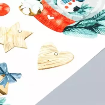 Декоративная наклейка "Украшения" белый фон 30х50 см