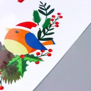 Декоративная наклейка "Украшения" прозрачный фон 30х50 см