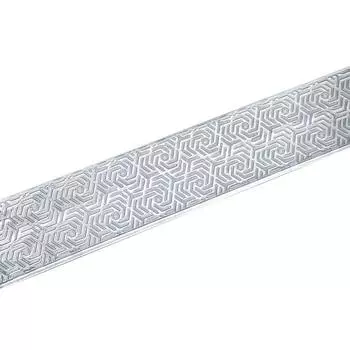 Декоративная планка «Арабеска», длина 350 см, ширина 7 см, цвет серебро/белый