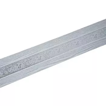 Декоративная планка «Грация», длина 200 см, ширина 7 см, цвет серебро/патина белая