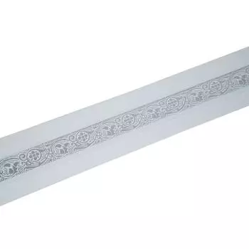 Декоративная планка «Грация», длина 300 см, ширина 7 см, цвет серебро/белый