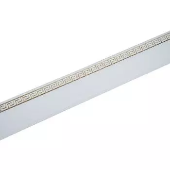 Декоративная планка «Лабиринт», длина 250 см, ширина 5 см, цвет белый/золото