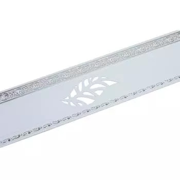 Декоративная планка «Лист», длина 300 см, ширина 7 см, цвет серебро/белый