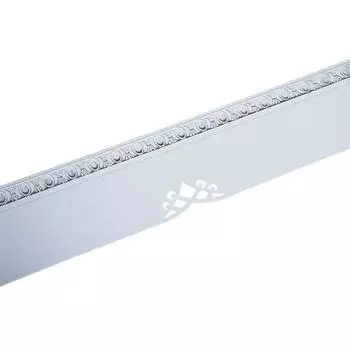 Декоративная планка «Моцарт», длина 400 см, ширина 7 см, цвет серебро/белый