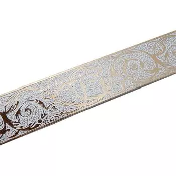 Декоративная планка «Вензель», длина 350 см, ширина 7 см, цвет золото/белый