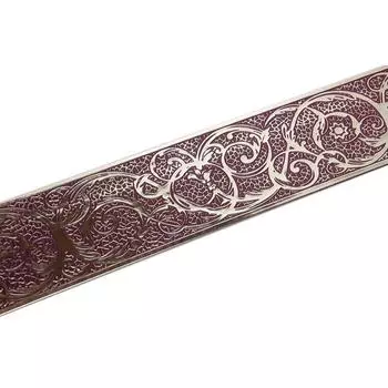 Декоративная планка «Вензель», длина 350 см, ширина 7 см, цвет золото/бордо