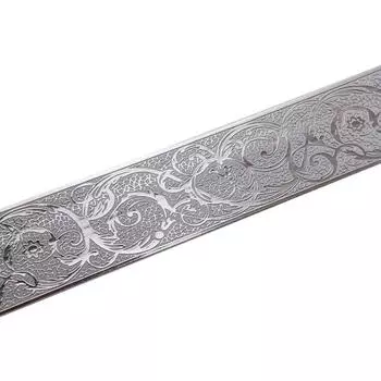 Декоративная планка «Вензель», длина 600 см, ширина 7 см, цвет серебро/светло-серый