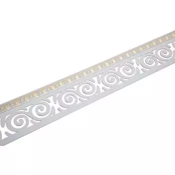 Декоративная планка «Завиток», длина 400 см, ширина 7 см, цвет золото/белый