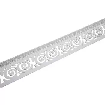 Декоративная планка «Завиток», длина 450 см, ширина 7 см, цвет серебро/белый