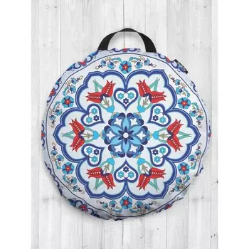 Подушка сидушка «Цветочная тарелка», декоративная, d = 52 см