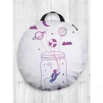 Подушка сидушка «Космос в банке», декоративная, d = 52 см