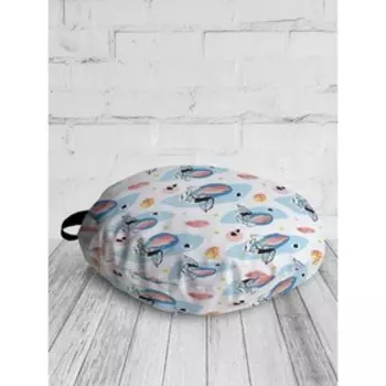 Подушка сидушка «Современный цветочный паттерн», декоративная, d = 52 см