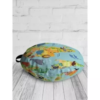 Подушка сидушка «Веселая карта», декоративная, d = 52 см