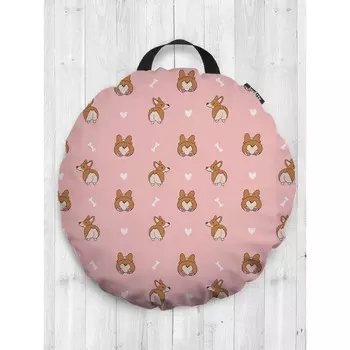 Подушка сидушка «Смешные корги», декоративная, d = 52 см