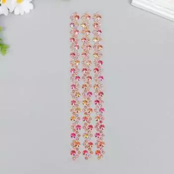 Декоративная самоклеящаяся лента из страз. длина каждой 270 мм, ширина 16 мм.