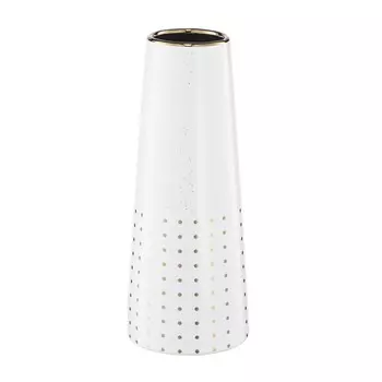 Декоративная ваза «Арт деко», 101025 см, цвет белый с золотом