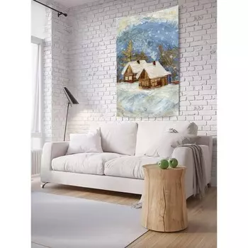 Декоративное панно с фотопечатью «Зимний вечер», вертикальное, размер 150х200 см