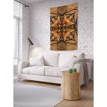 Декоративное панно с фотопечатью «Ритуал с цветами», вертикальное, размер 100х150 см