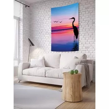 Декоративное панно с фотопечатью «Одинокий журавль», вертикальное, размер 150х200 см