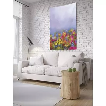 Декоративное панно с фотопечатью «Цветы поднебесья», вертикальное, размер 100х150 см