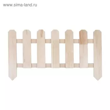 Ограждение декоративное, 45 110 см, 1 секция, дерево, «Двойные скосы», Greengo