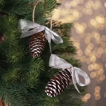 Декоративное украшение с подвеской «Шишки» 2 шт.