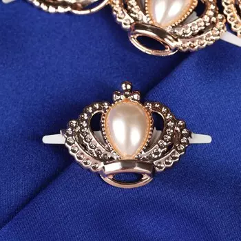 Декоративные элементы на прокол «Короны», 42.5 см, 10 шт., цвет золотой