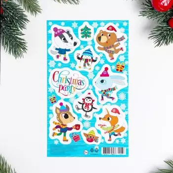 Декоративные наклейки "Christmas Party" 10х16 см