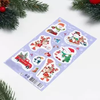 Декоративные наклейки "Снеговик - 2" 10х16 см