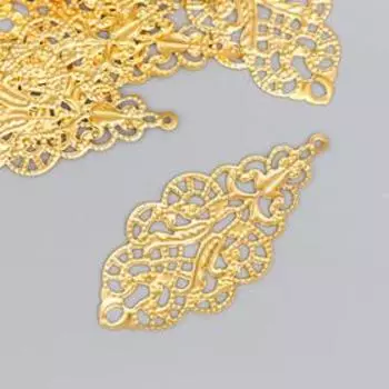 Декоративный элемент 4,3х2 см цвет золото