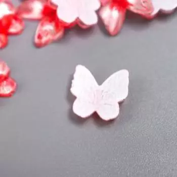 Декоративный элемент "Бабочка" 10 мм красный