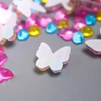 Декоративный элемент "Бабочка" 10 мм разноцветный