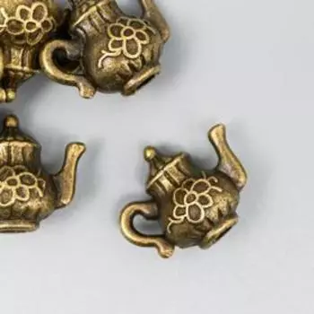 Декоративный элемент "Чайник", античная бронза