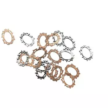 Декоративный элемент «Винтажная оправа», серебро