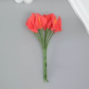 Декоративный цветок для творчества "Калла" красный