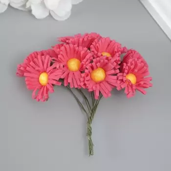 Декоративный цветок для творчества "Ромашка" фуксия