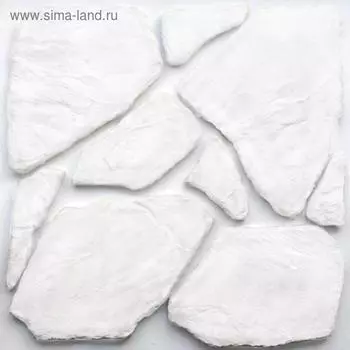Декоративный камень Бутовый (50шт в наборе) белый 1м2