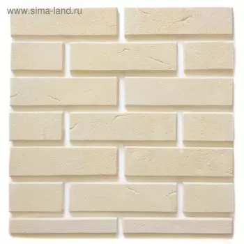 Декоративный камень Кирпич классика (64шт в наборе), бежевый, 1м2
