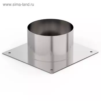Потолочно проходной узел дымохода «УМК», d=220 мм, холодный, оцинкованная нержавеющая сталь, круглый