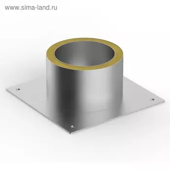 Потолочно проходной узел дымохода «УМК», d=260 мм, тёплый, оцинкованная нержавеющая сталь, круглый